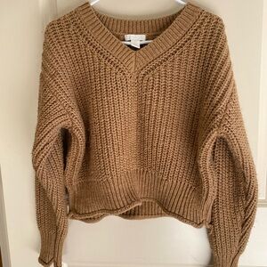Cozy Tan Knit Sweater